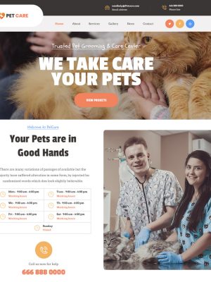 Pet Care Clinic Wordpress Theme