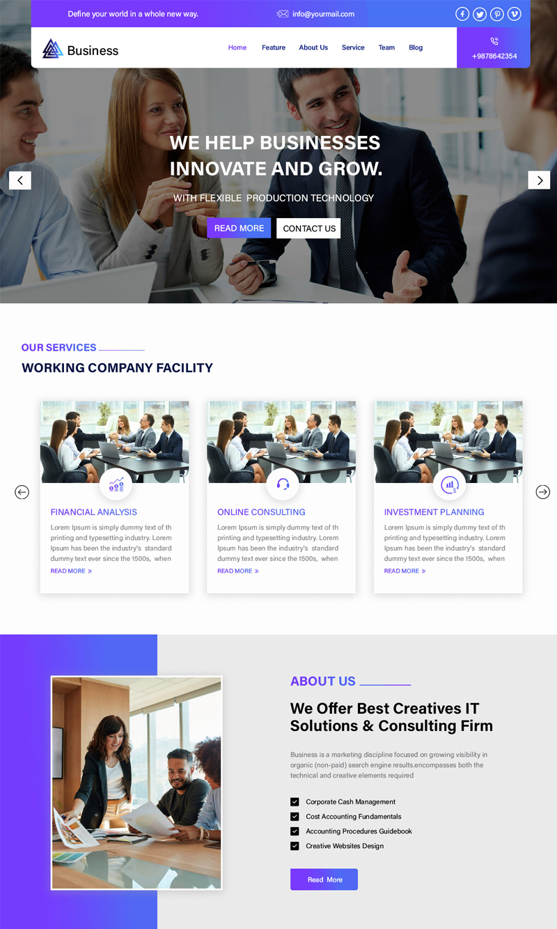 Corporate Wordpress Theme
