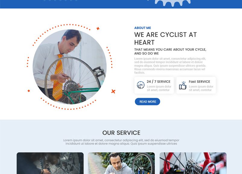 Bicycle Repair Wordpress Theme