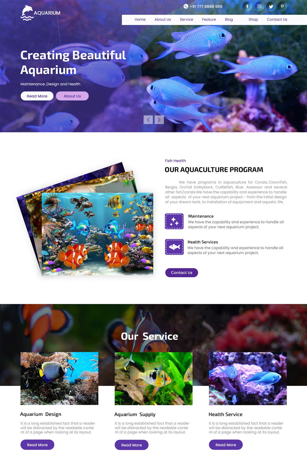 Aquarium Wordpress Theme