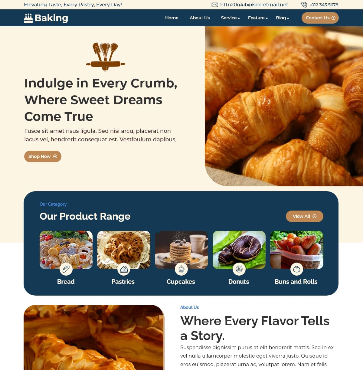 Baker Shop Wordpress Theme